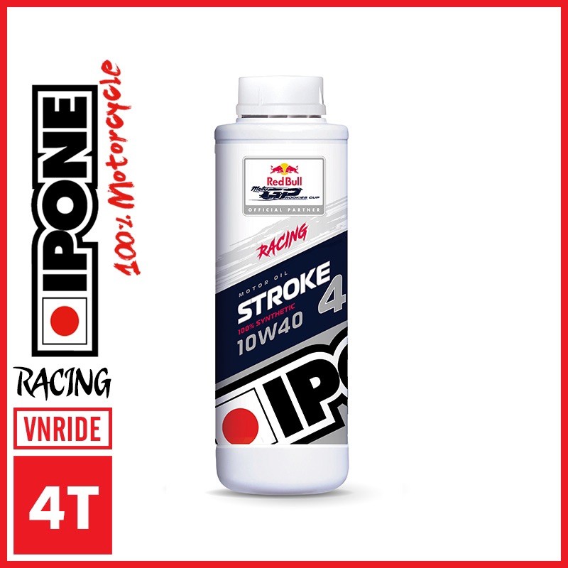 Nhớt Cao Cấp Xe Đua IPONE STROKE 4 RACING OIL 10W-40 Tổng Hợp Toàn Phần Gốc Ester - Made in France