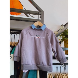 Áo nỉ cổ jean có thể tháo rời thư sinh HQ cho bé trai ( ảnh thật shop tự chụp)