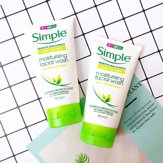 (CÓ BILL) SỮA RỬA MẶT SIMPLE KIND TO SKIN MOISTURISING FACIAL WASH