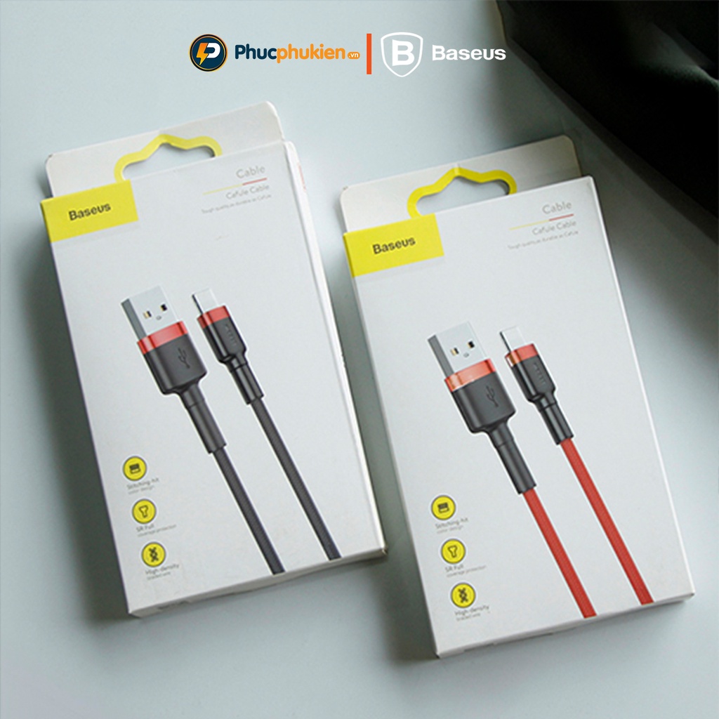 Dây sạc 3m chính hãng Baseus Cafule hỗ trợ sạc nhanh 10w cho 13 pro mã trở xuống Phúc Phụ Kiện HCM