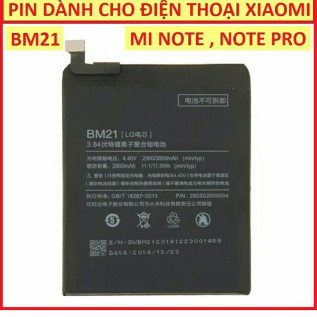 Pin xịn cho máy xiaomi mi note (Bm21)