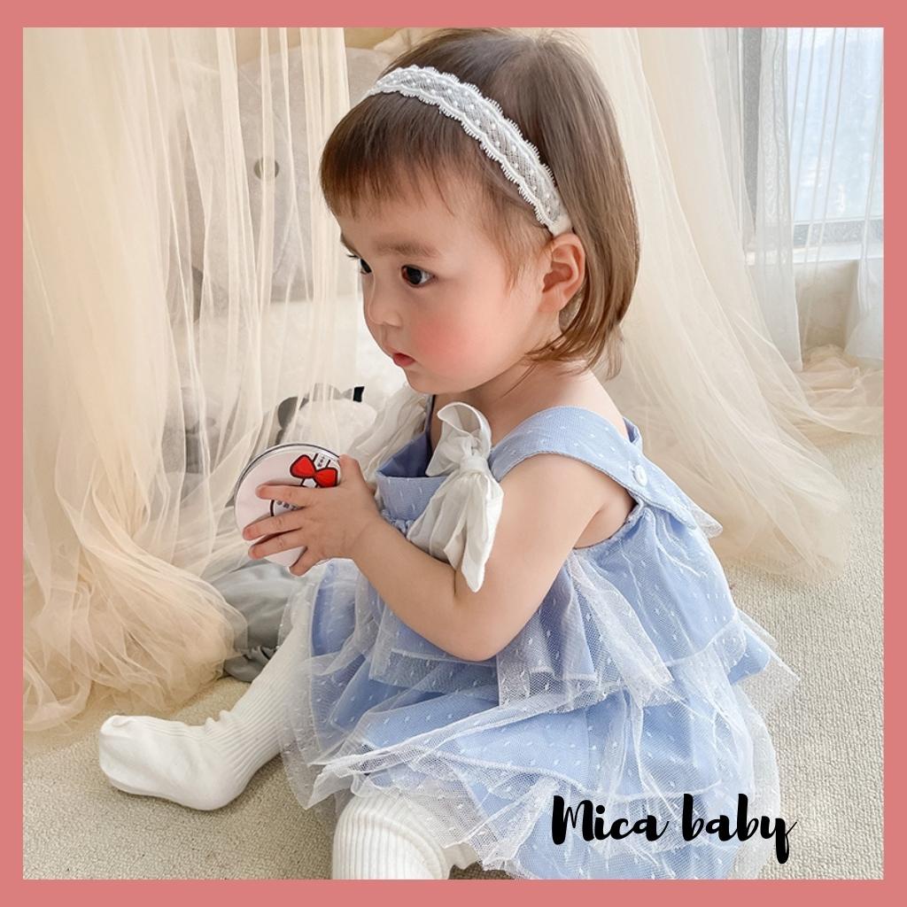 Băng đô dây hoa phong cách tiểu thư đáng yêu cho bé gái Mica Baby BD52