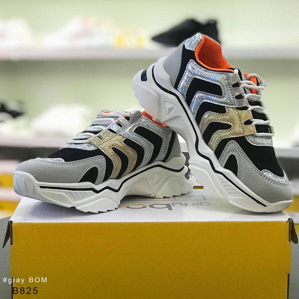 Giày Thể Thao Đế Cao 5 cm Ánh Kim Hot Trend 2019 B825 2020 . . ˢ . )