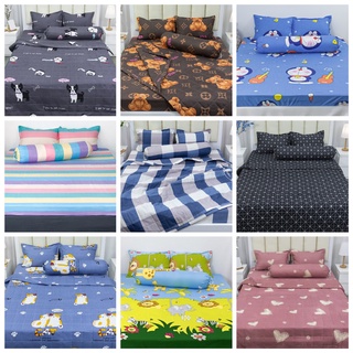 Bộ Ga chun và 2 vỏ gối nằm Poly cotton Nhiều Mẫu Lựa Chọn