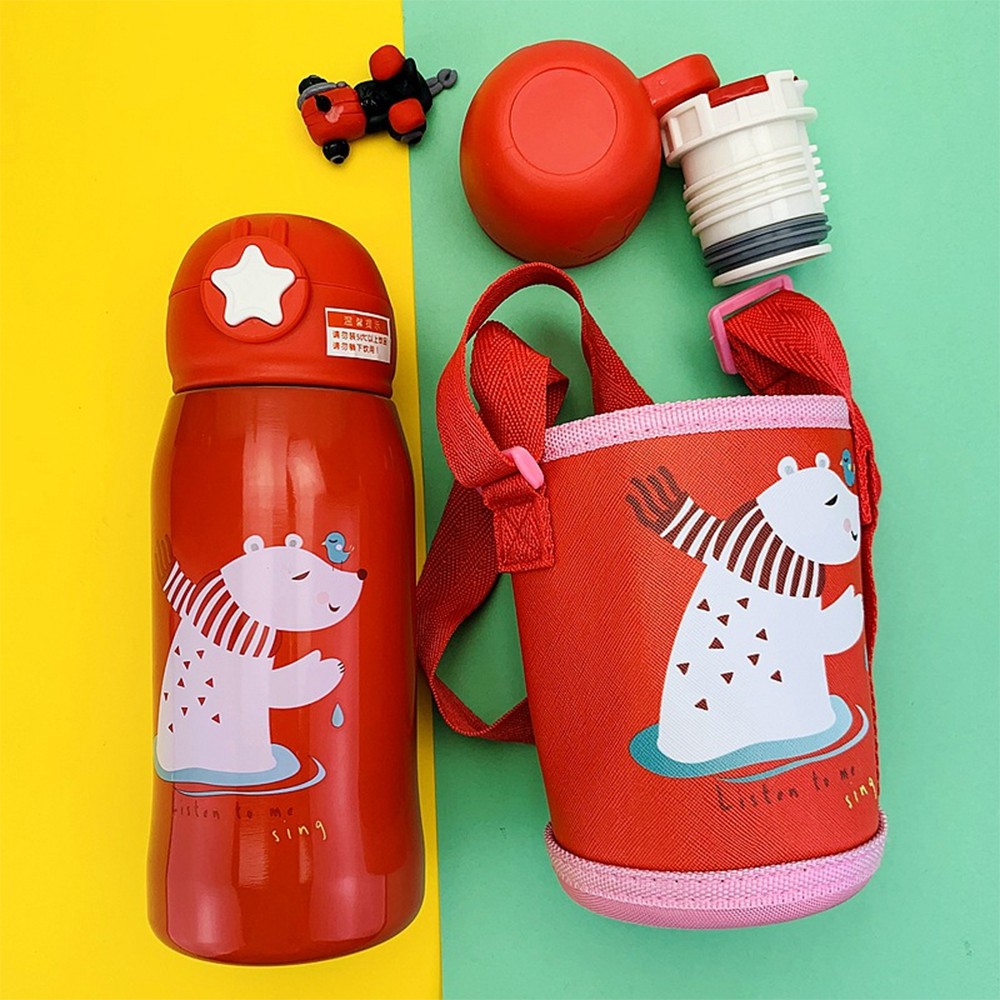 Bình Giữ Nhiệt Hoạt Hình G8 Đáng Yêu Cho Bé - Lõi Inox 304 An Toàn - Tặng Túi Đeo - Có Đầu Hút | BigBuy360 - bigbuy360.vn