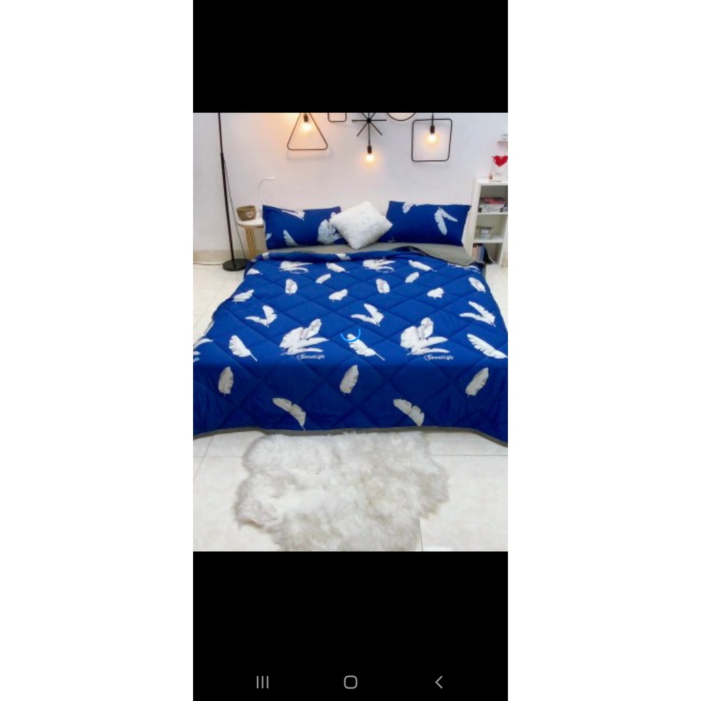 Bộ chăn hè, ga gối đũi 5 món