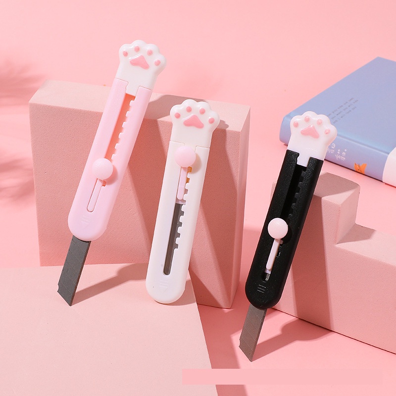 Dụng Cụ Cắt Giấy Hình Bàn Chân Mèo Dễ Thương