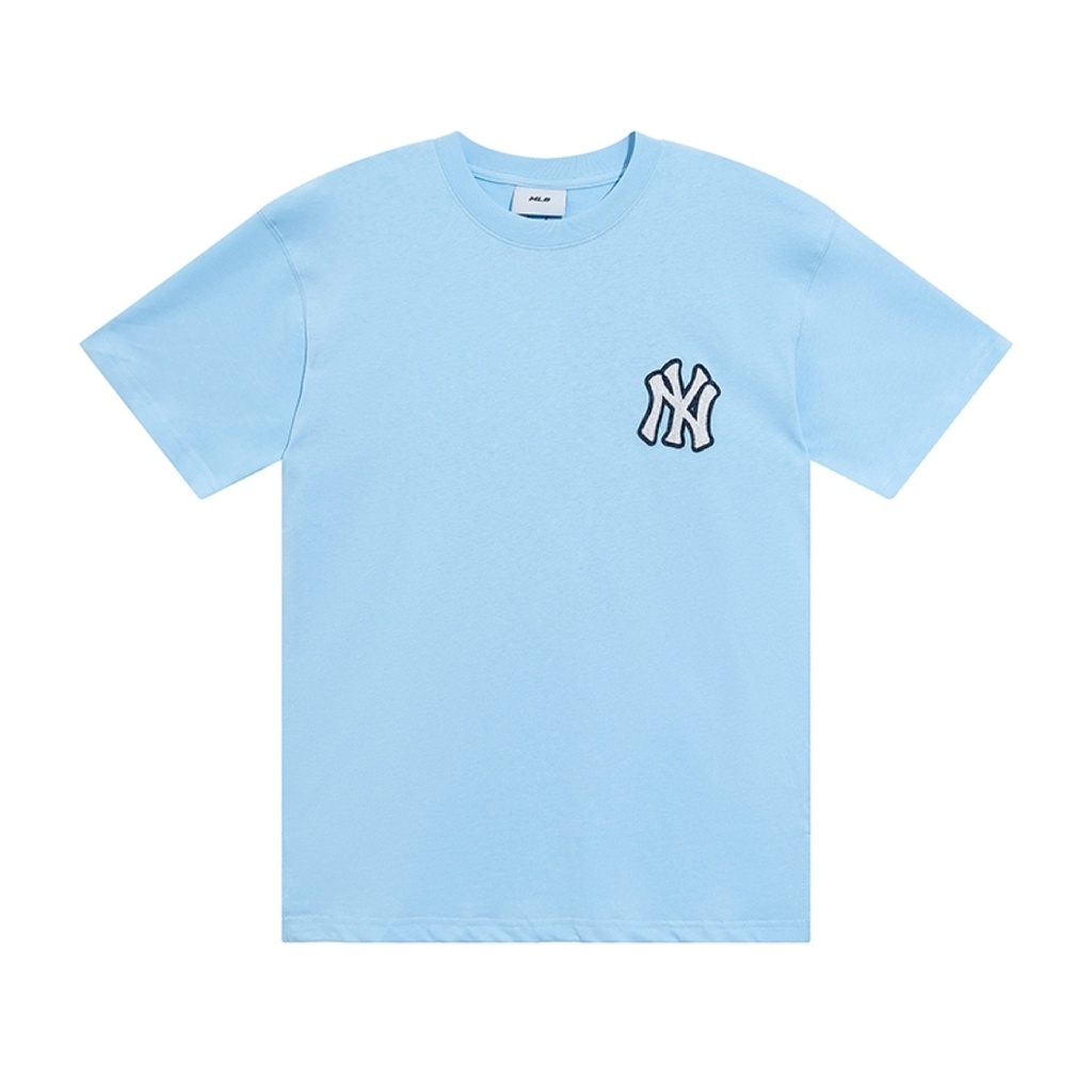 ❤❀  ❤ Áo Thun Cotton Ngắn Tay Thêu Họa Tiết MLB NY Cá Tính Cho Nam Nữ
