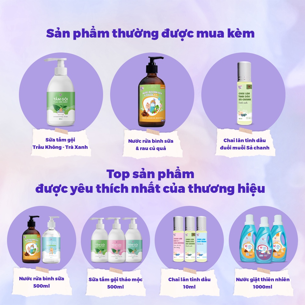 Chai Lăn Tinh Dầu Đuổi Muỗi Cho Bé Sả Chanh 10ml BuB&MuM