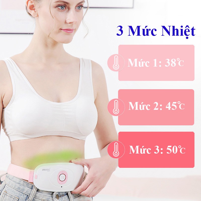 Đai chườm nóng giảm đau bụng kinh chườm bụng kinh AISUOJIA kết hợp massage  bụng Breo market | Shopee Việt Nam