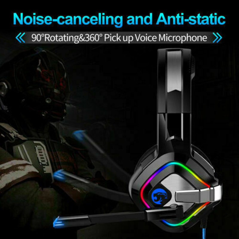 Tai Nghe Trùm Đầu Chơi Game Có Đèn Led 3.5mm Cho Ps4 Xbox One Pc Bj Franchisesy | BigBuy360 - bigbuy360.vn