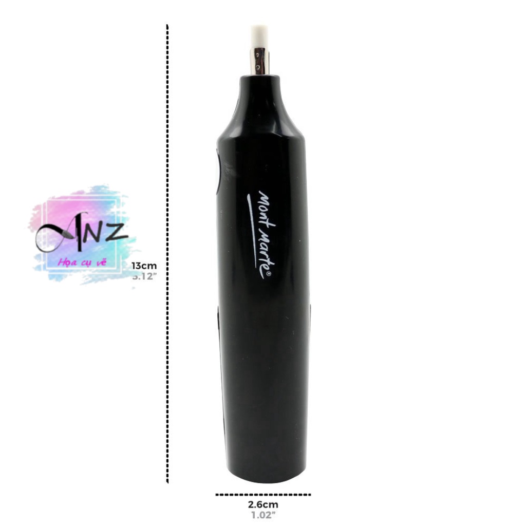 Tẩy điện Mont Marte kèm 30 viên tẩy, Mont Marte Electric Eraser with 30pc Erasers