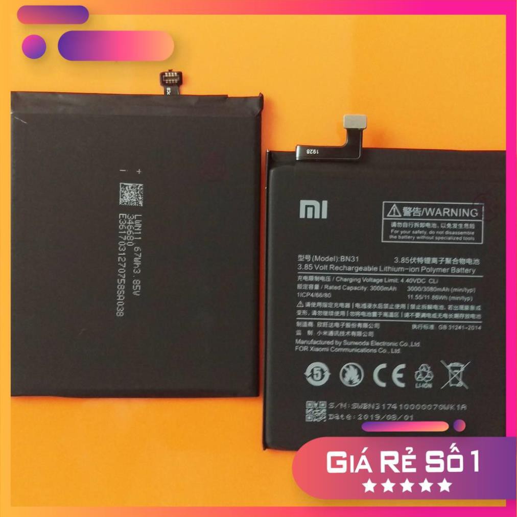 Sale giá rẻ Free ship  Pin xịn Xiaomi Mi 5X/Redmi note 5A/Redmi note 5A Prime/BN31/Mi A1 bảo hành 6 tháng