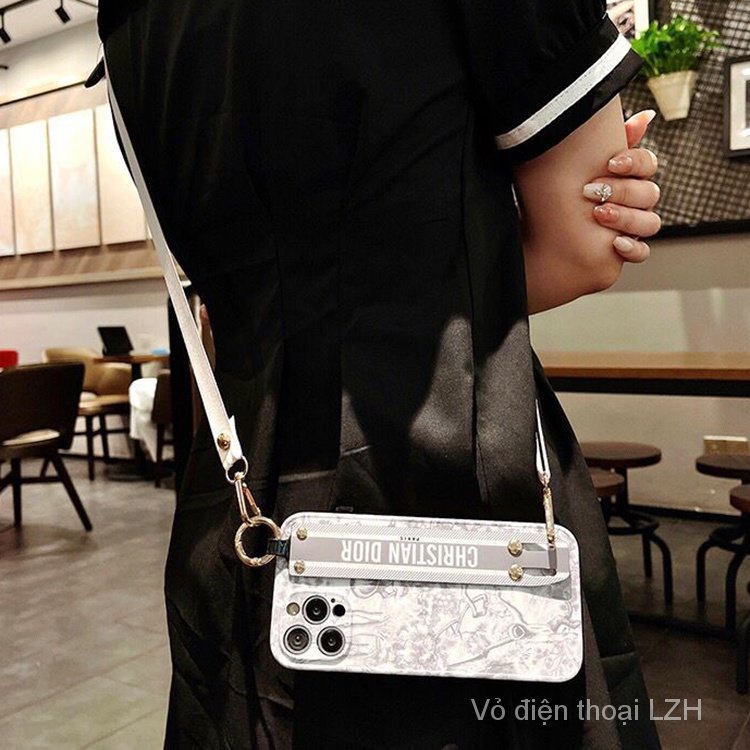 Ốp Điện Thoại Bảo Vệ Có Dây Đeo Chéo Cho iPhone 14 12 pro Xs Max Xr 13 promax 7 / 8plus 11