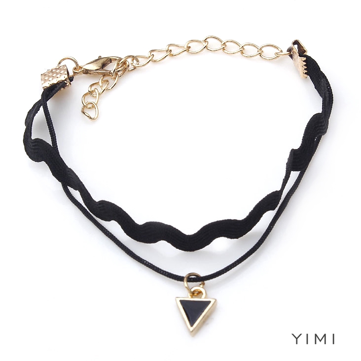 Vòng Tay Nhiều Sợi Mặt Hình Tam Giác Phong Cách Retro Hàn Quốc | BigBuy360 - bigbuy360.vn