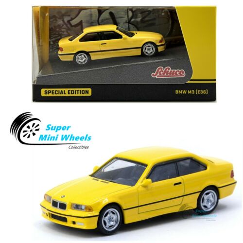 (Premium bánh cao su) Xe mô hình Schuco 1:64 BMW M3 E36 Coupe Yellow - Special Edition
