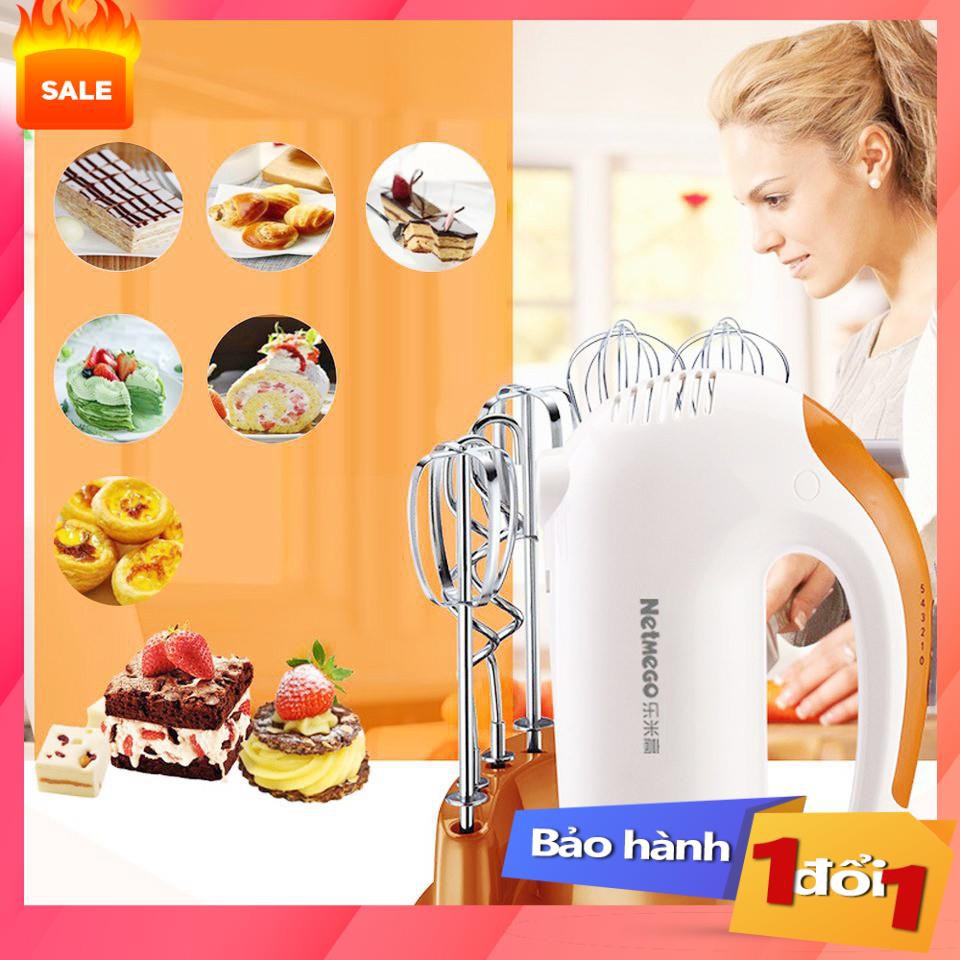 Siêu sale - Hàng Chính hãng Máy đánh trứng cầm tay đa năng Netmego N38D 300W