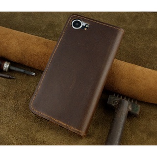 Bao Da Blackberry Keyone Handmade Da Bò Thật dán trực tiếp vào máy