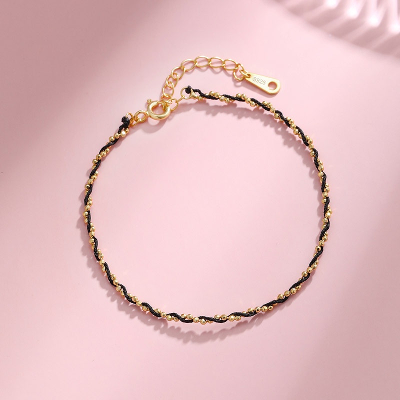 Vòng Tay Dây Bện Màu Đỏ Đen Thời Trang Cho Cặp Đôi