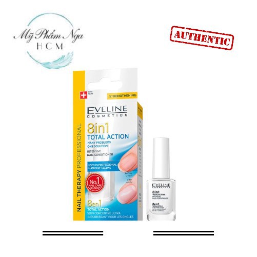 Dưỡng móng Eveline 8in1 kích thích sự phát triển chắc khoẻ của móng