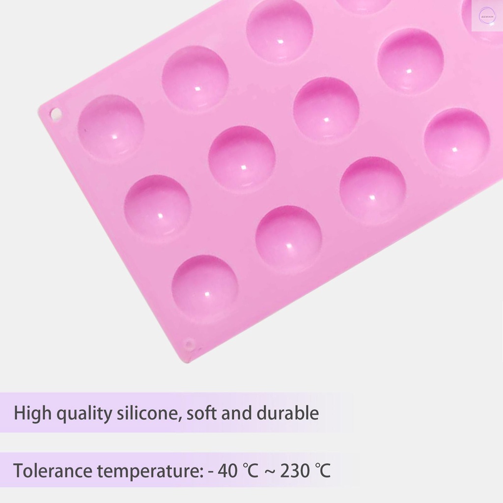 1 Khuôn Silicone Làm Bánh Hình Bán Nguyệt 15 Lỗ Không Dính Diy