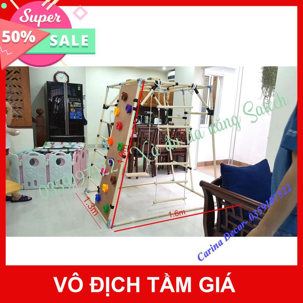 Xà đu đa năng trẻ em- Khung vận động cho bé Satech- Carina Decor- Cao 1m6 (1)