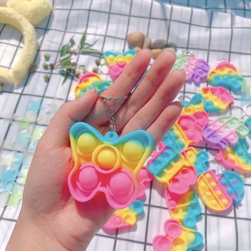 Móc khóa đồ chơi pop it mini xả stress mang theo mọi nơi