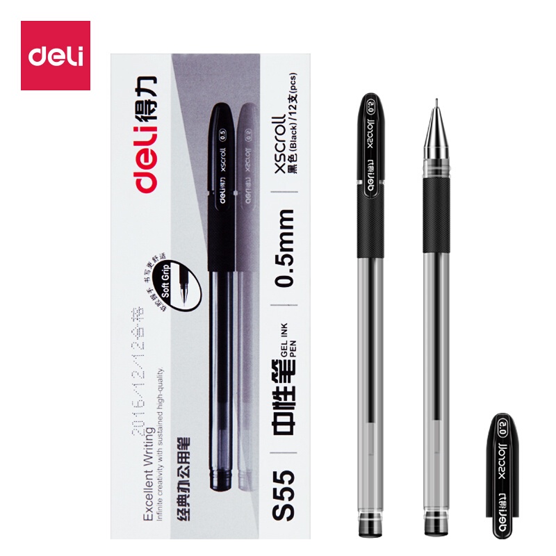 Mohamm 1PC 0,5Mm Bút Gel Mực Đen S55