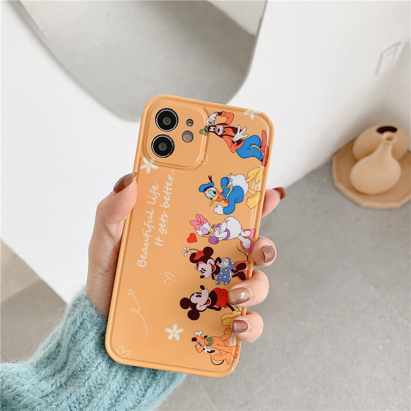 Phim hoạt hình cổ điển Gia đình iPhone 12ProMax Vỏ điện thoại iPhone11 11Pro 11ProMax Case trọn gói 12 12Pro X Xs Silicone 8Plus 7Plus Nữ Xr Cặp đôi Di động