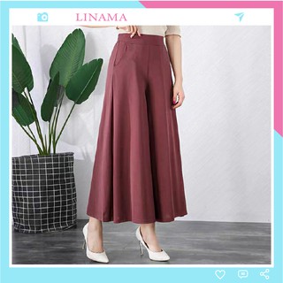 Quần ống rộng nữ đẹp kiểu dáng thanh lịch vải mềm cho quý cô LN03