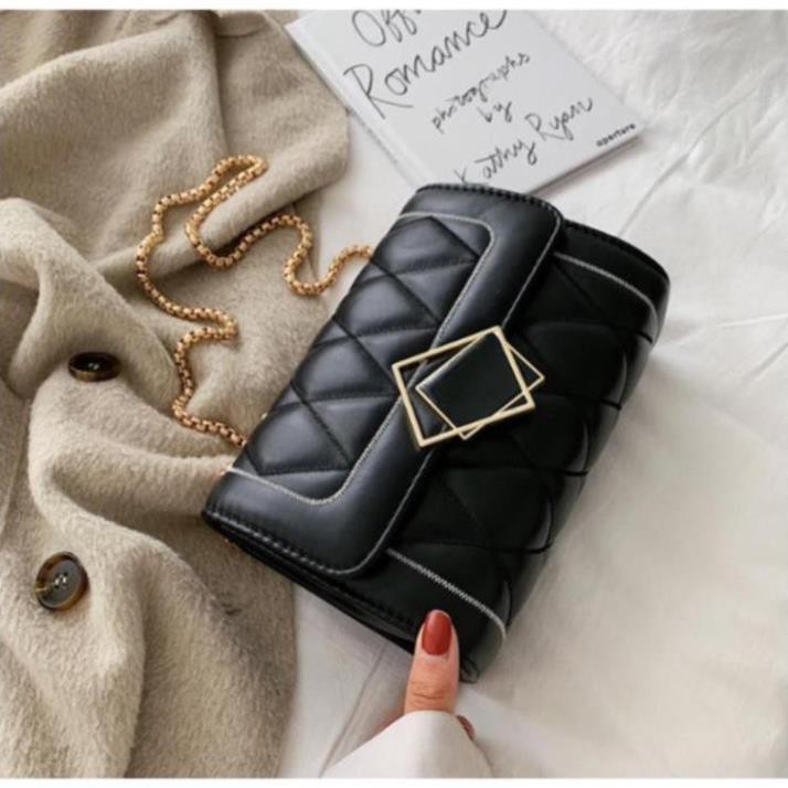 👛ẢNH SHOP CHỤP👛 Túi đeo chéo trần trám khóa kính nghiêng thời trang BH 403 | BigBuy360 - bigbuy360.vn