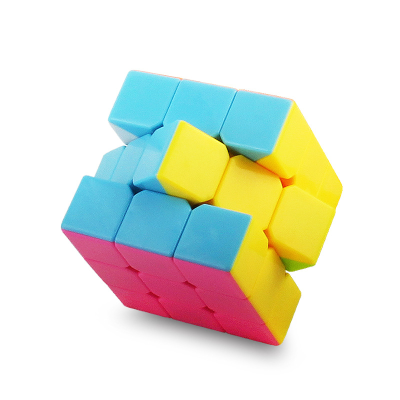 Candy-colored third-order Rubik's Cube Variety puzzle and smooth Rubik's Cube game Science and Educational Intelligence Rubik's Cube Toys