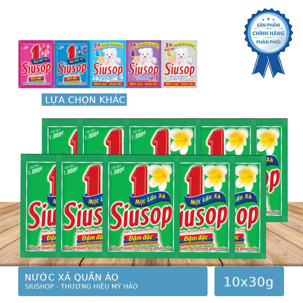 Dây 10 Gói Nước Xả Siusop 20g/Gói