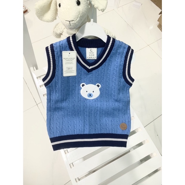 Áo gile len Moon dày ấm, mềm mại, ấm áp cho bé trai bé gái