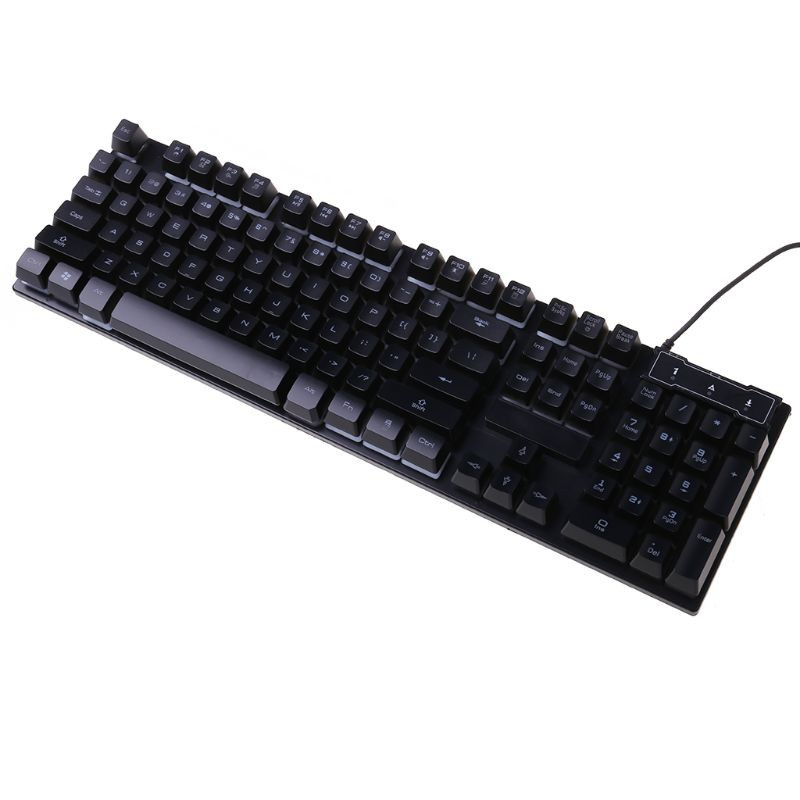 CRE  USB Wired Gaming Keyboard 104 Keys Mechanical Feeling Gamer Keyboard for Computer Laptop