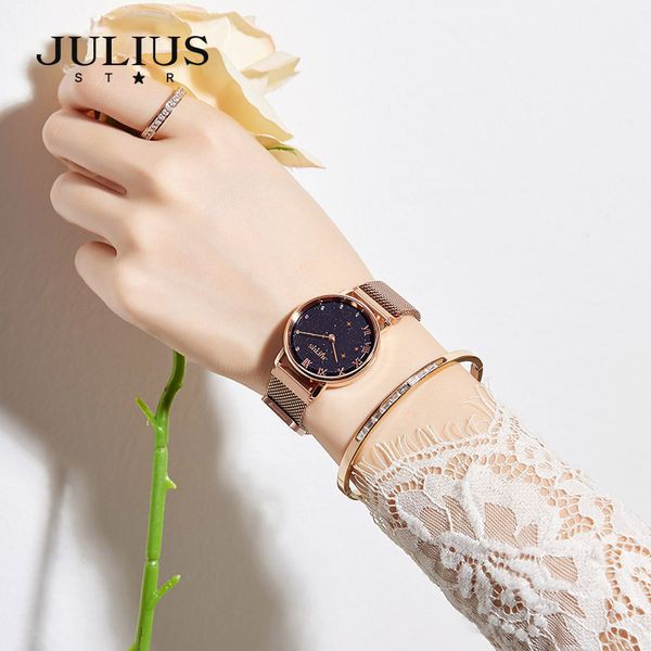 [Mã FARSBRT52 giảm 20% đơn từ 249K] Đồng hồ nữ Julius Star Hàn Quốc JS-037 mặt kính sapphire dây nam châm