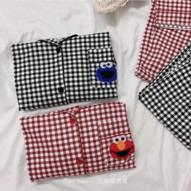 Đồ bộ pijama seasame / bộ đồ ngủ caro