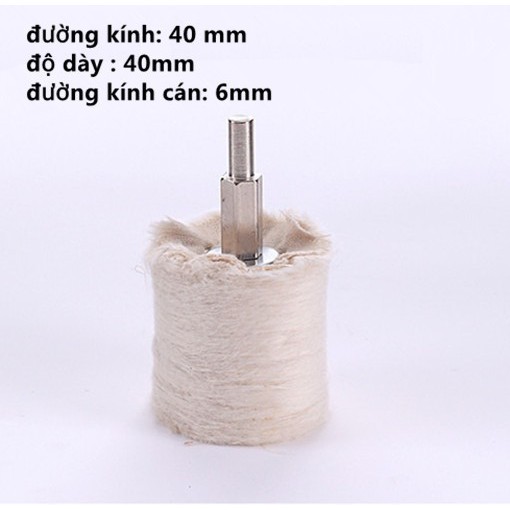 Vải bông đánh bóng hình trụ 40mm