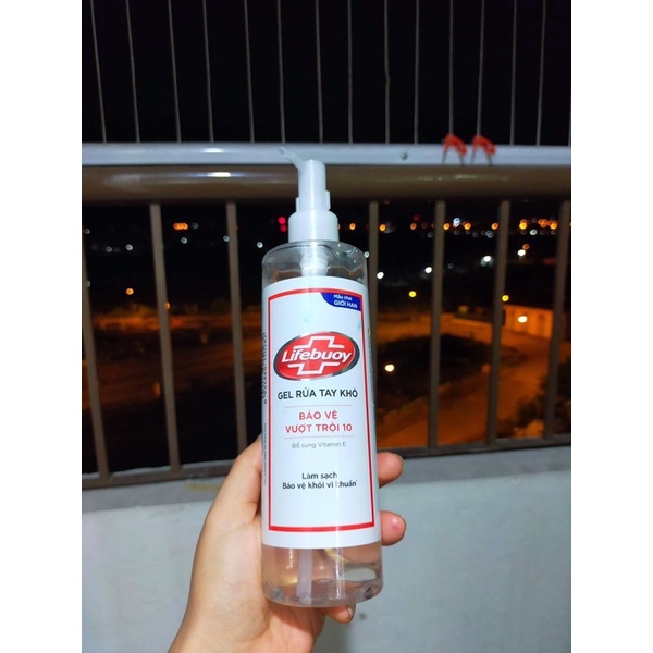 Gel rửa tay khô sạch sạch siêu nhanh Lifebuoy (bảo vệ vượt trội 10) loại có vòi 330ml | BigBuy360 - bigbuy360.vn