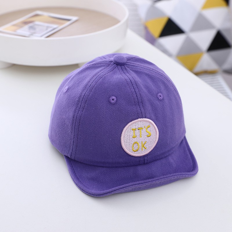 Mũ Lưỡi Trai Mềm Thêu Chữ Its Ok Thời Trang Xuân Thu Cho Bé