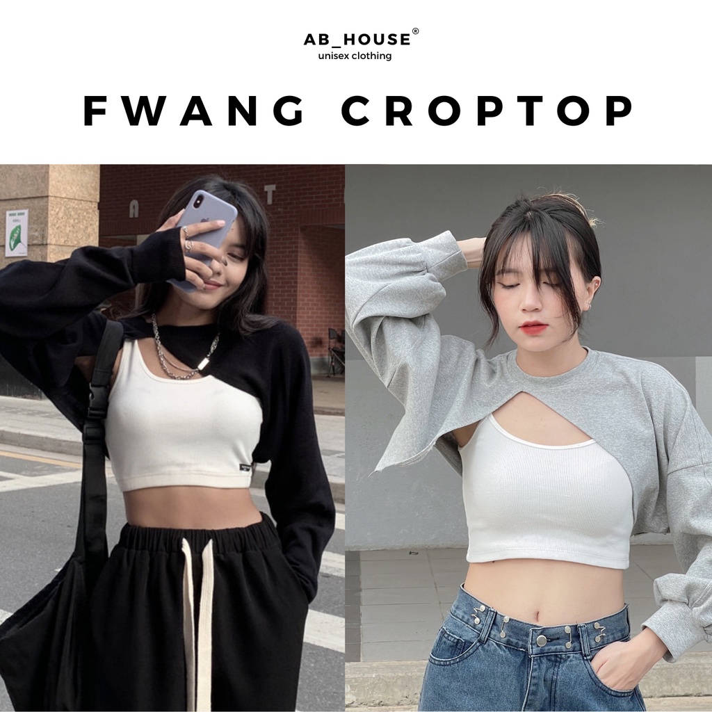 AB HOUSE - Áo Croptop FWANG vạt chéo thời trang nữ