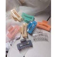 Kẹp tóc càng cua trơn❤️CAM KẾT CHUẨN❤️kẹp tóc Hàn Quốc nhiều màu dáng vuông