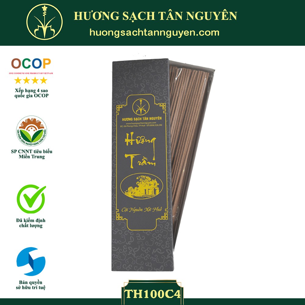 [Mã LIFEHLDEC giảm 10% đơn 99k] Nhang Thiền - Hương Trầm không tăm Tân Nguyên hộp 100 que - TH100C4