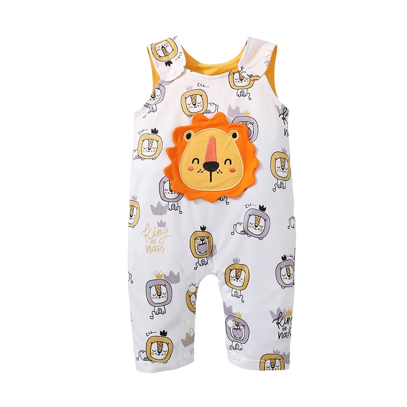 Bộ Áo Liền Quần Hình Động Vật Dễ Thương Cho Bé