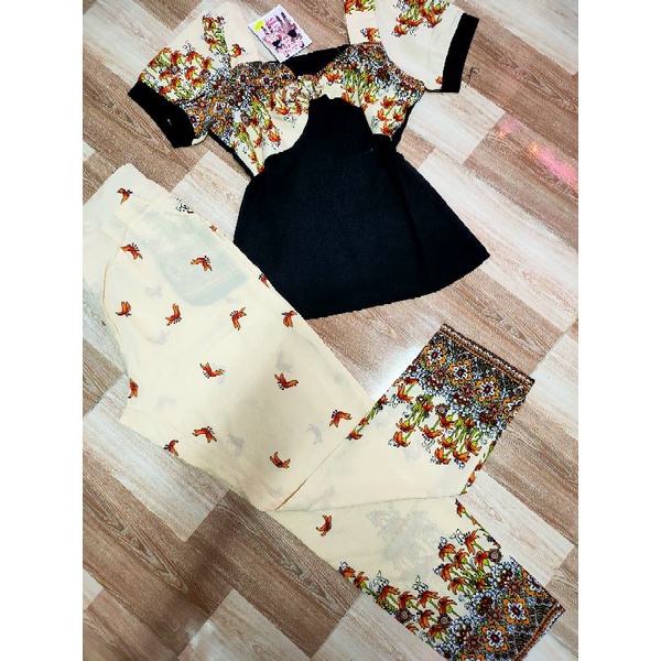 Bộ Quỳnh Anh thun borip phối mango xịn