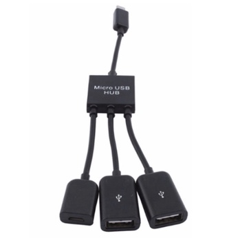 Cáp chuyển dữ liệu 3 In 1 3 cổng Micro USB OTG