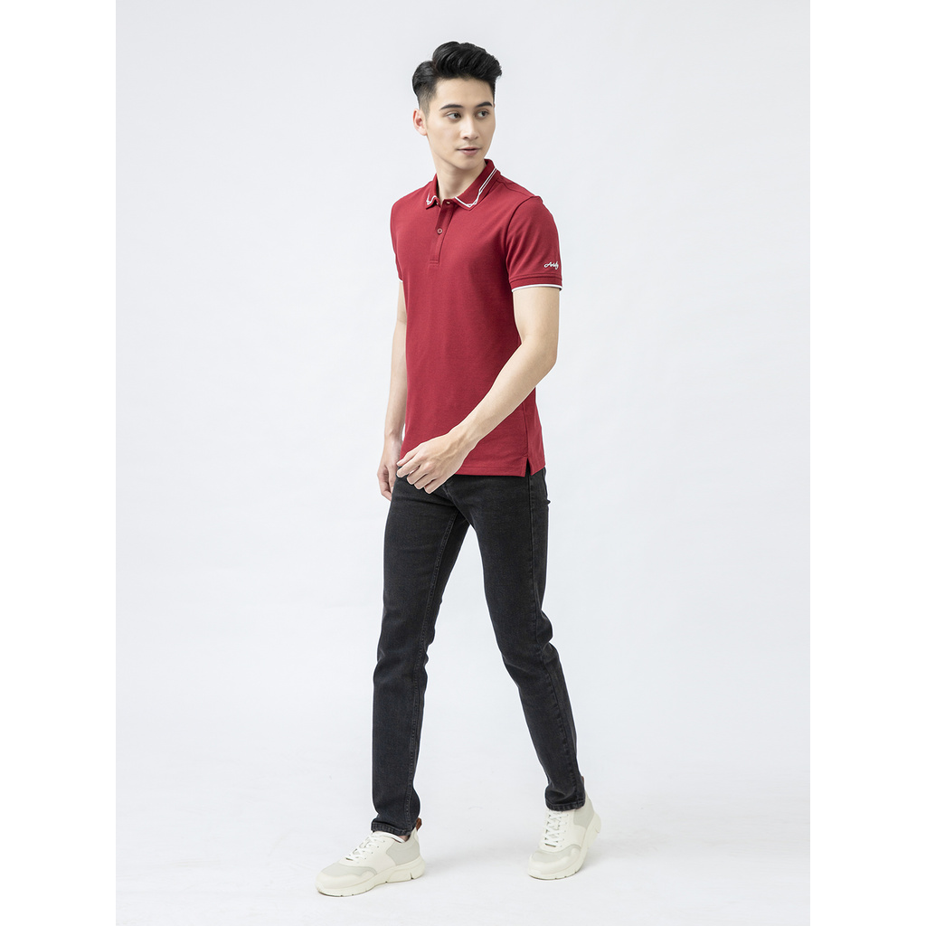 ARISTINO - Áo polo ngắn tay Aristino APS039S1 - phom Slim Fit - Chất liệu Cotton - màu Booc đô 35 MF