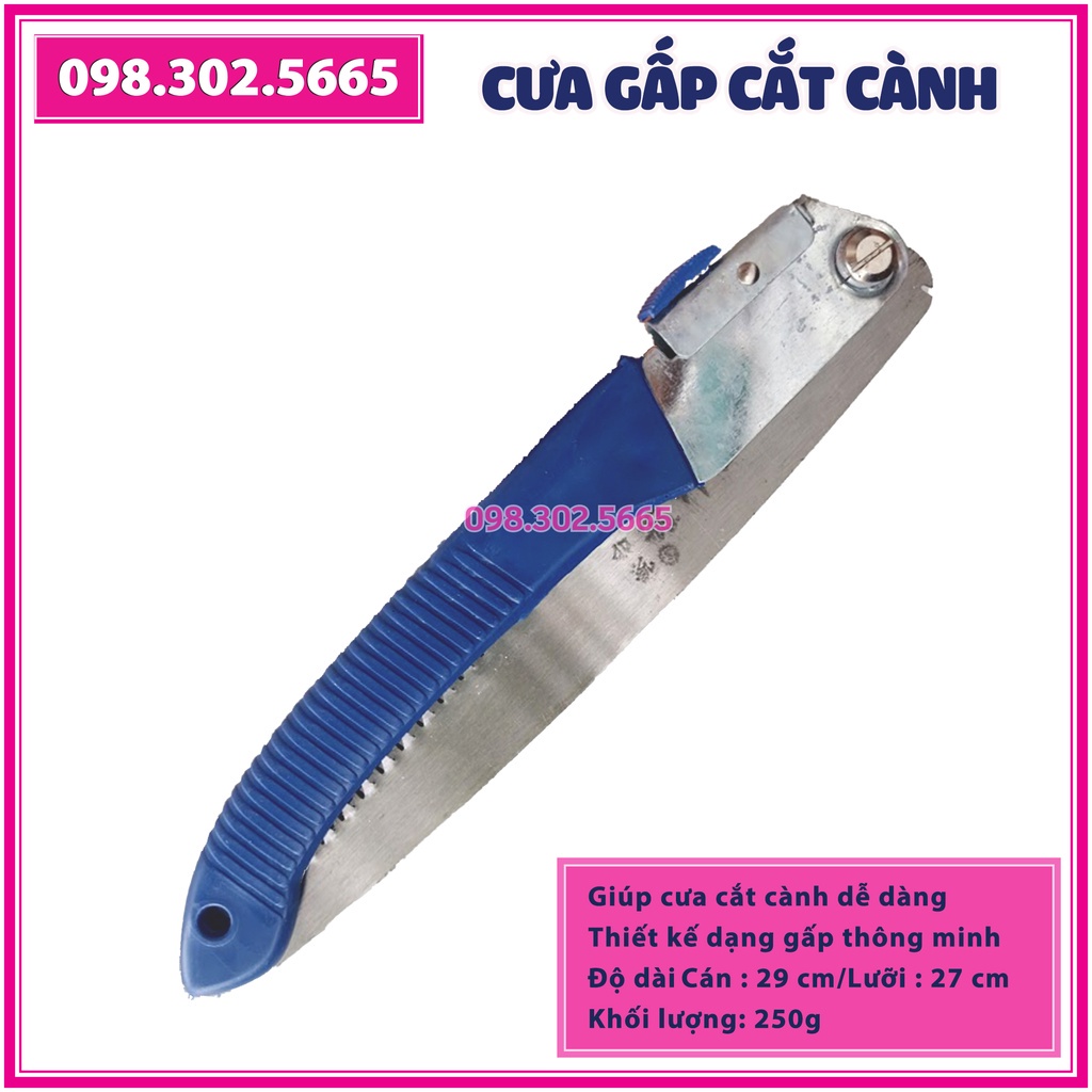 Cưa gấp cắt cành, Cưa mini cắt cây cảnh, tay gấp gọn - dụng cụ làm vườn