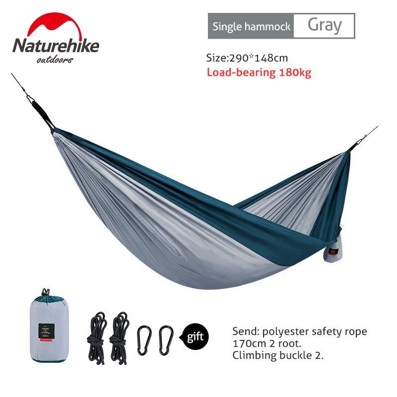 [Đủ phụ kiện, Freeship Extra] Võng đơn gấp gọn siêu nhẹ, full phụ kiện, bền, tải trọng lớn Naturehike - NH17D012-C | BigBuy360 - bigbuy360.vn