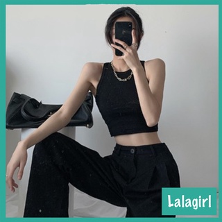 Áo Croptop Ba Lỗ Ôm Body Kiểu Dáng Basic Trơn Chất Len Tăm [CRL]